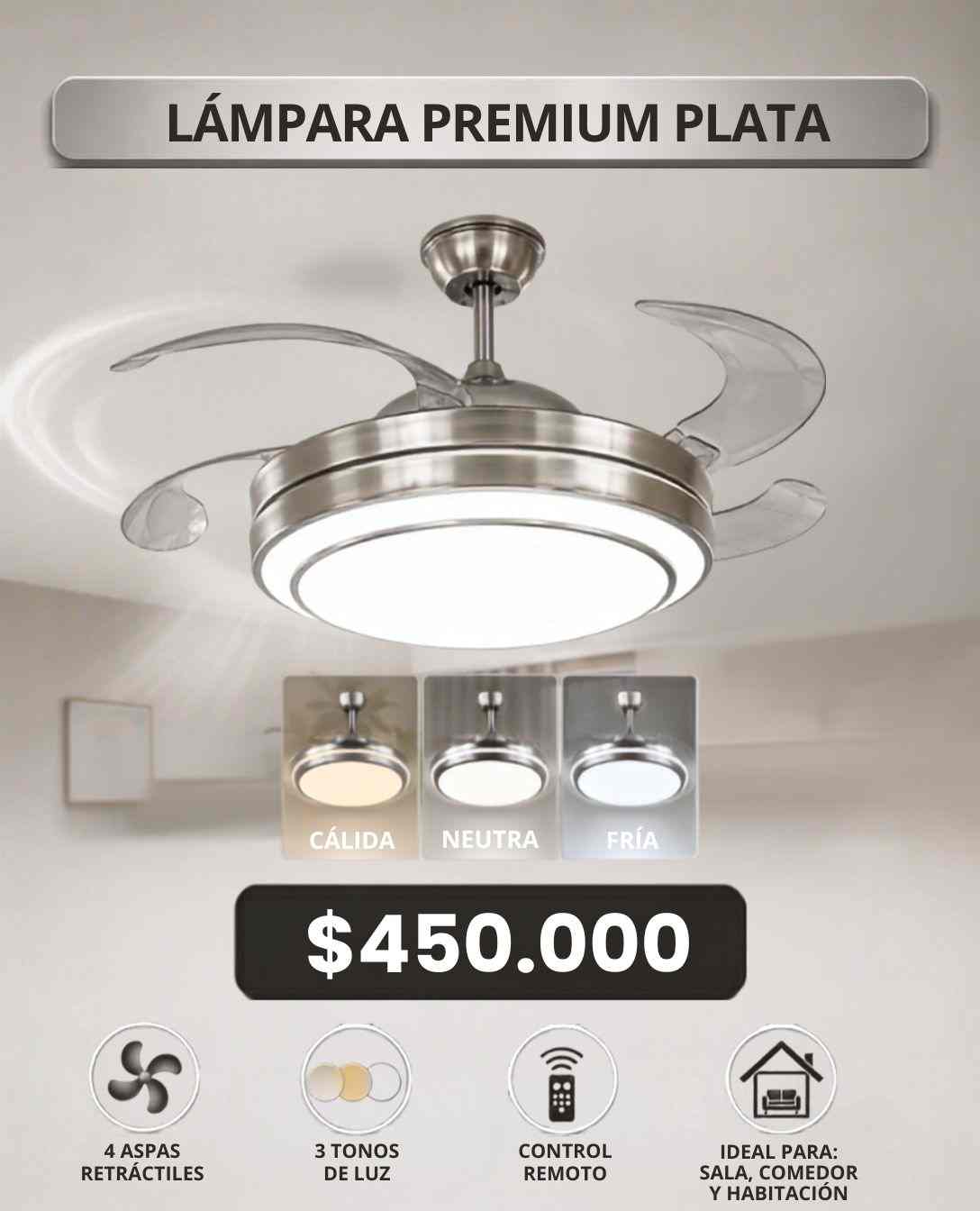 Lámpara Abanico Premium de Techo